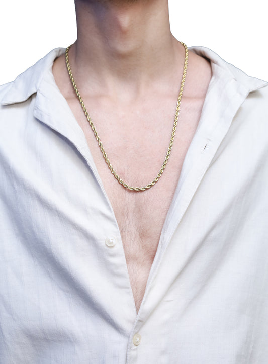 5MM Rope Chain Necklace – Durable & Stylish Jewelry for Men